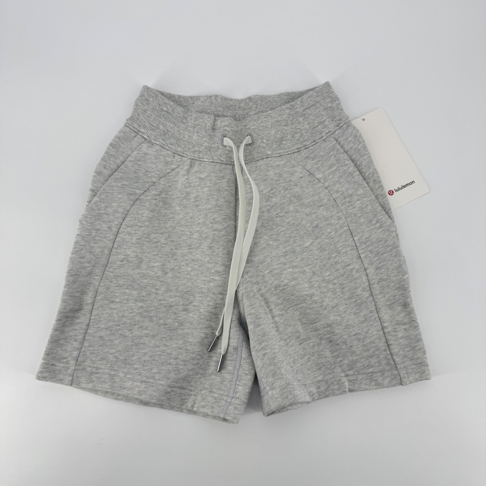 Lululemon Scuba High-Rise Short 5" Heathered Core Ultra Light Grey LW7CUTS Sz 0 - Picture 1 of 3